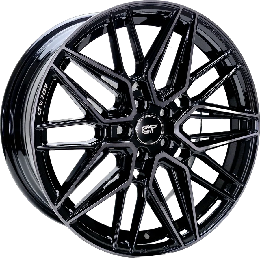 CFF022 BlackLacquer 2-piece forged rim, 17×7.5 · 5×100 · ET38