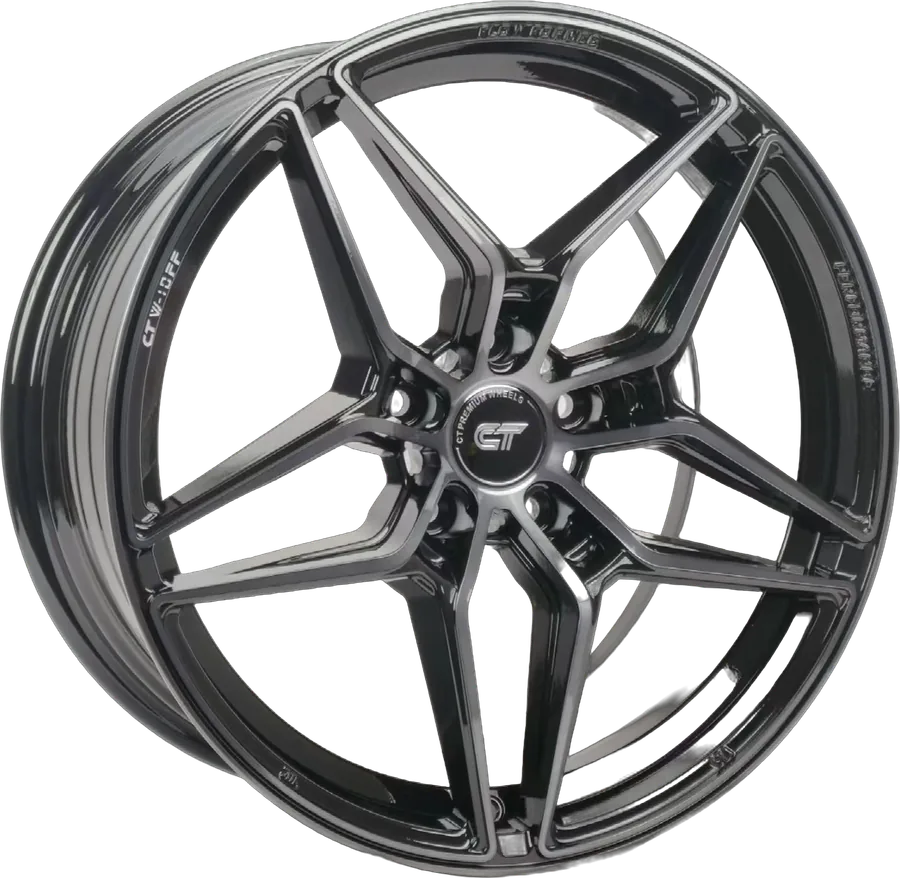 CFF024 HyperBlack 3-piece forged rim, 18×8 · 5×100 · ET40